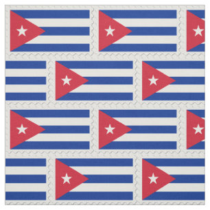 Vlag Cuba kunst wit blauw rood sterpatroon Stof