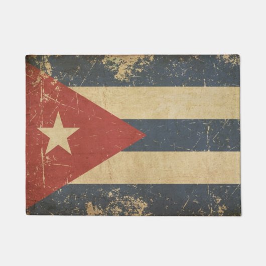 Vlag Cuban Aged Deurmat (Voorkant)