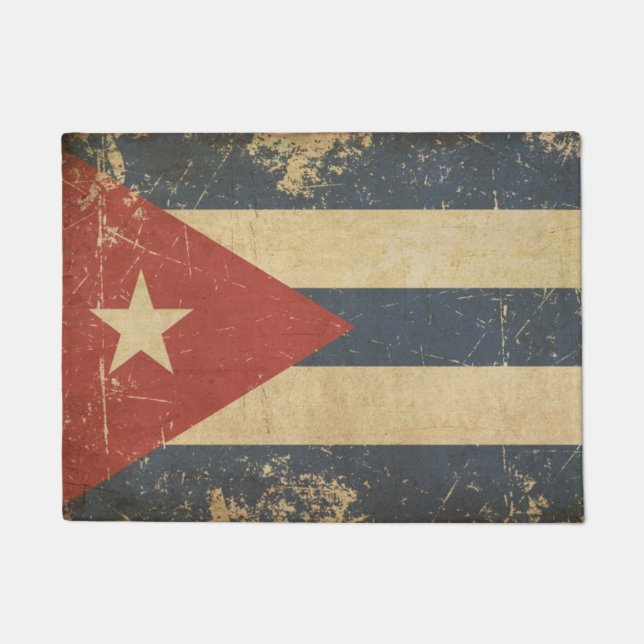 Vlag Cuban Aged Deurmat (Voorkant)