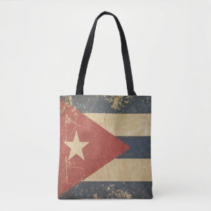 Vlag Cuban Aged Tote Bag