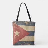 Vlag Cuban Aged Tote Bag (Achterkant)