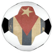 Vlag Cuban Aged Voetbal (Gedraaid)