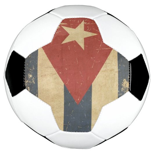 Vlag Cuban Aged Voetbal (Gedraaid)