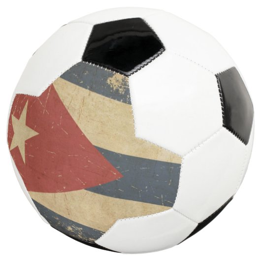 Vlag Cuban Aged Voetbal (Drie kwart)