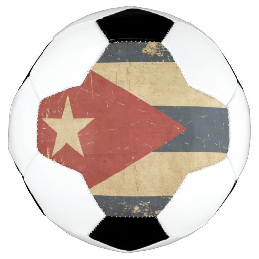Vlag Cuban Aged Voetbal (Voorkant)