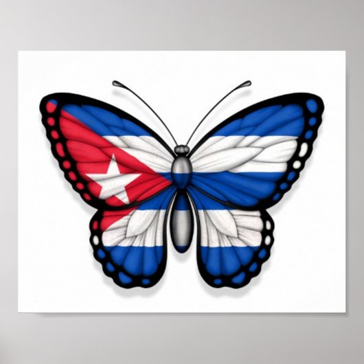 Vlag Cuban Butterfly Poster (Voorkant)