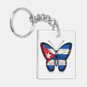 Vlag Cuban Butterfly Sleutelhanger (Voorkant Links)