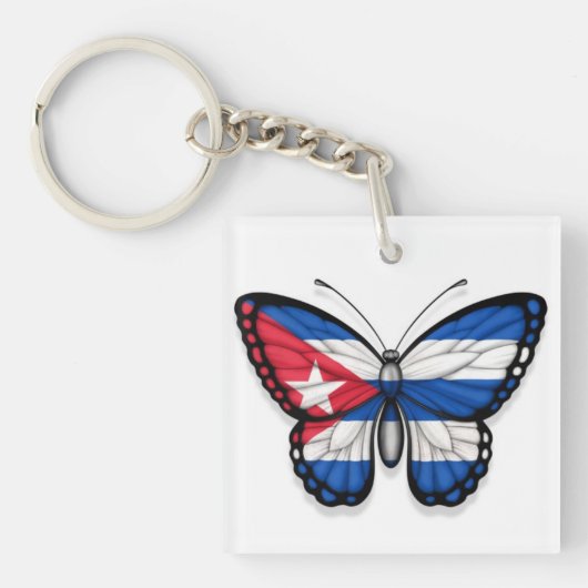 Vlag Cuban Butterfly Sleutelhanger (Voorkant)