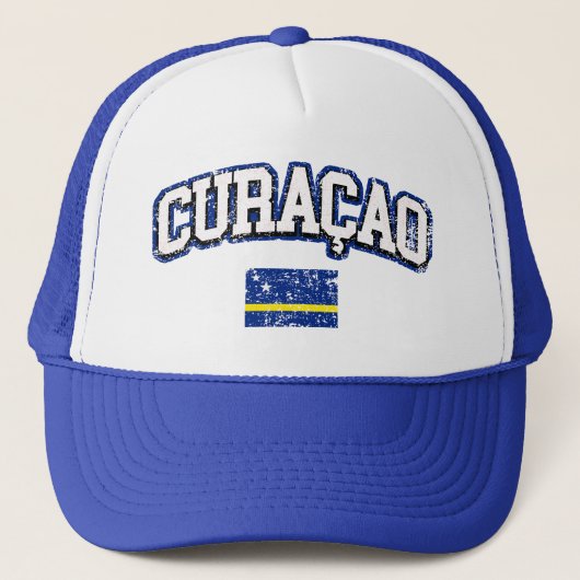  vlag Curaçao Trucker Pet (Voorkant)