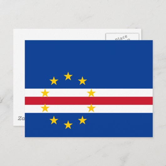 Vlag CV Kaapverdië Briefkaart (Voorkant / Achterkant)