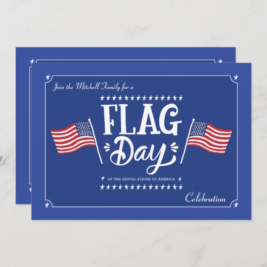 Vlag dag uitnodiging (Voorkant / Achterkant)