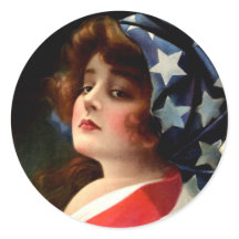 Vlag dame 4 juli  patriottische kunst