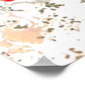 Vlag Dame 4de Patriottische  Briefkaart Kunst Poster (Hoek)