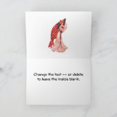 Vlag Dame Gibson Girl Patriotic vierde van Juli de Kaart (Binnen)