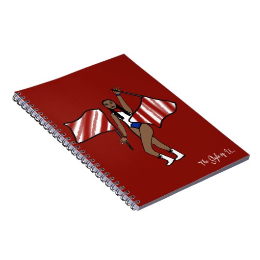 Vlag Dancer White Red/Blue Accent F Notitieboek (Rechterzijde)