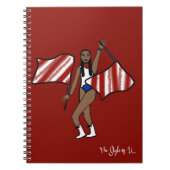 Vlag Dancer White Red/Blue Accent F Notitieboek (Voorkant)