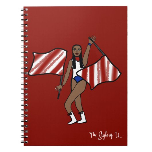 Vlag Dancer White Red/Blue Accent F Notitieboek (Voorkant)