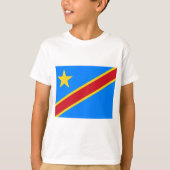 Vlag Democratische Republiek Congo T-shirt (Voorkant)