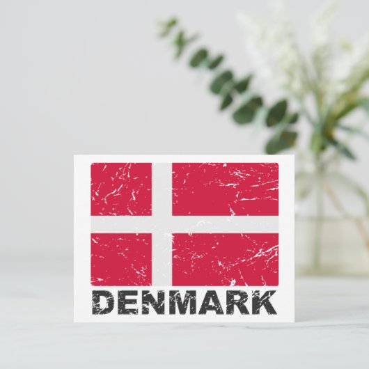  vlag Denemarken Briefkaart (Staand voorkant)