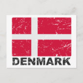  vlag Denemarken Briefkaart (Voorkant)