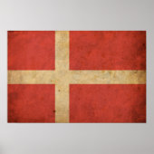  vlag Denemarken Poster (Voorkant)