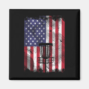 Vlag Disc Golf Sket Vintage Frisbee Golf Sport Magneet