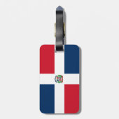 vlag Dominicaanse Republiek Bagagelabel (Achterkant verticaal)