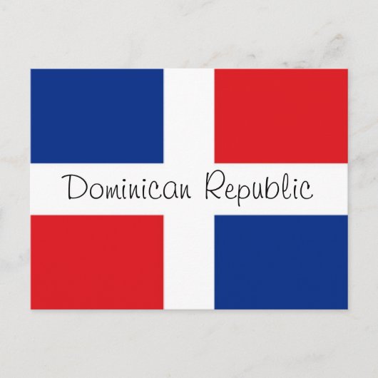 vlag Dominicaanse Republiek Briefkaart (Voorkant)