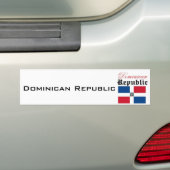 vlag Dominicaanse Republiek Bumpersticker (Op auto)