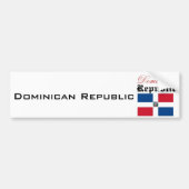 vlag Dominicaanse Republiek Bumpersticker (Voorkant)