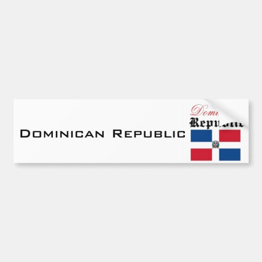 vlag Dominicaanse Republiek Bumpersticker (Voorkant)