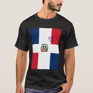 Vlag Dominicaanse Republiek Dominicaans Hart Trots T-shirt