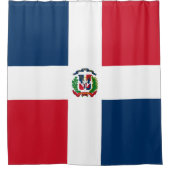 vlag Dominicaanse Republiek Douchegordijn (Voorkant)