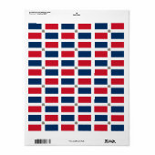 vlag Dominicaanse Republiek Etiket (Full Sheet)
