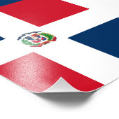 vlag Dominicaanse Republiek Foto Afdruk (Hoek)