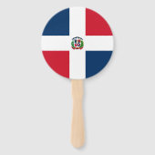 vlag Dominicaanse Republiek Handwaaier (Achterkant)
