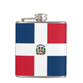 vlag Dominicaanse Republiek Heupfles (Voorkant)