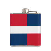 vlag Dominicaanse Republiek Heupfles (Achterkant)