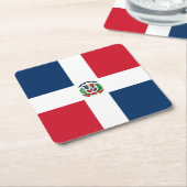 Vlag: Dominicaanse Republiek Kartonnen Onderzetters (Schuin)