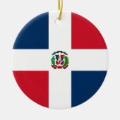 vlag Dominicaanse Republiek Keramisch Ornament (Voorkant)