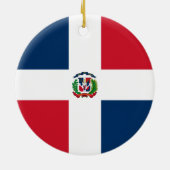 vlag Dominicaanse Republiek Keramisch Ornament (Achterkant)