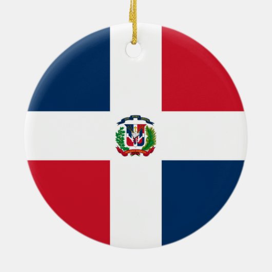 vlag Dominicaanse Republiek Keramisch Ornament (Achterkant)