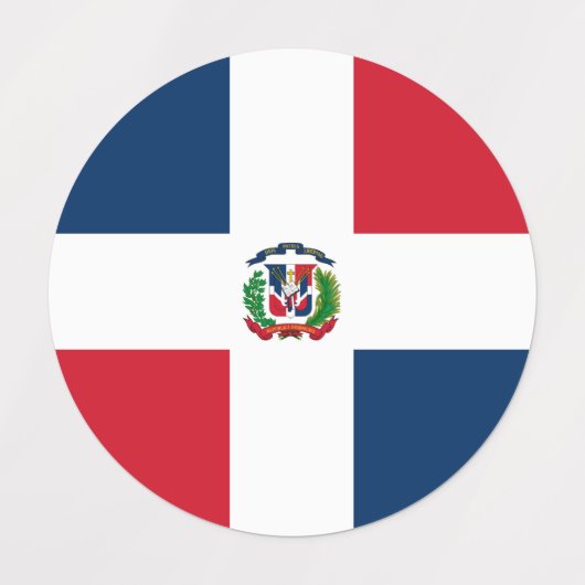vlag Dominicaanse Republiek Labels (Design 2)