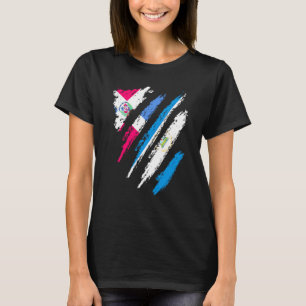 Vlag Dominicaanse Republiek Nicaragua Geteeld Land T-shirt