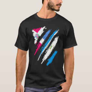 Vlag Dominicaanse Republiek Nicaragua Geteeld Land T-shirt