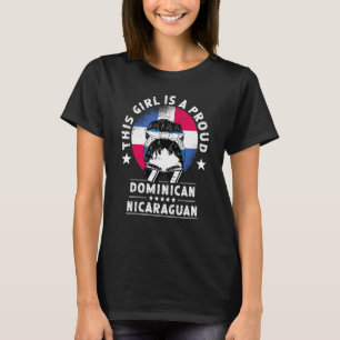 Vlag Dominicaanse Republiek Nicaragua Volwassen Vr T-shirt