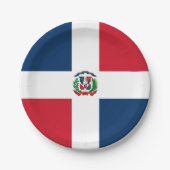 Vlag: Dominicaanse Republiek Papieren Bordje (Voorkant)