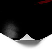 vlag Dominicaanse Republiek penseelstreek Perfect Poster (Hoek)