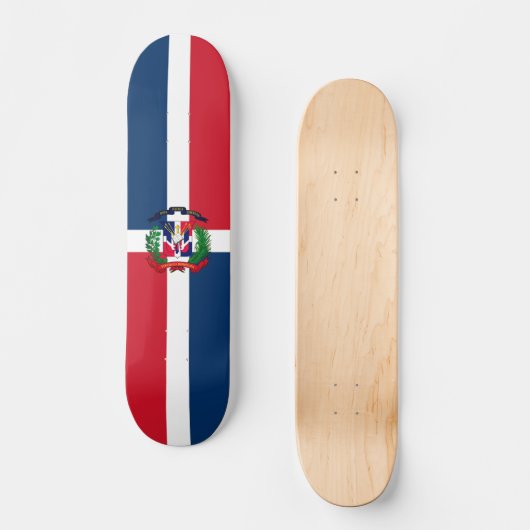 vlag Dominicaanse Republiek Persoonlijk Skateboard (Voorkant)