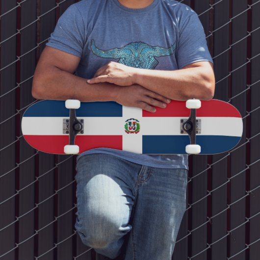 vlag Dominicaanse Republiek Persoonlijk Skateboard (Buiten 3)